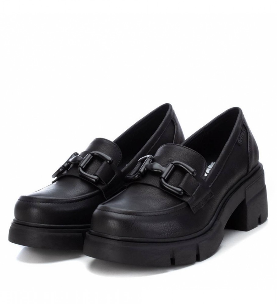 Mocassins Refresh com fivela preta - Altura do salto: 6 cm -