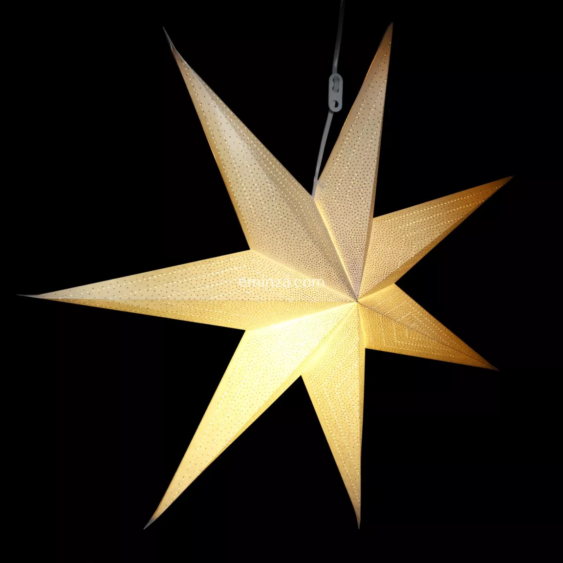 Etoile lumineuse papier origami (H60 cm) Karla blanc chaud