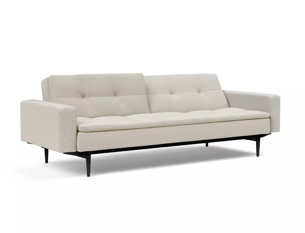 Schlafsofa mit Armlehnen Dublexo Styletto schwarz