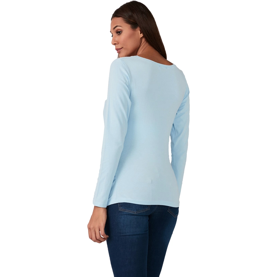 M.M.C. Umstandslangarmshirt Coming Soon mit Motiv Babyblau