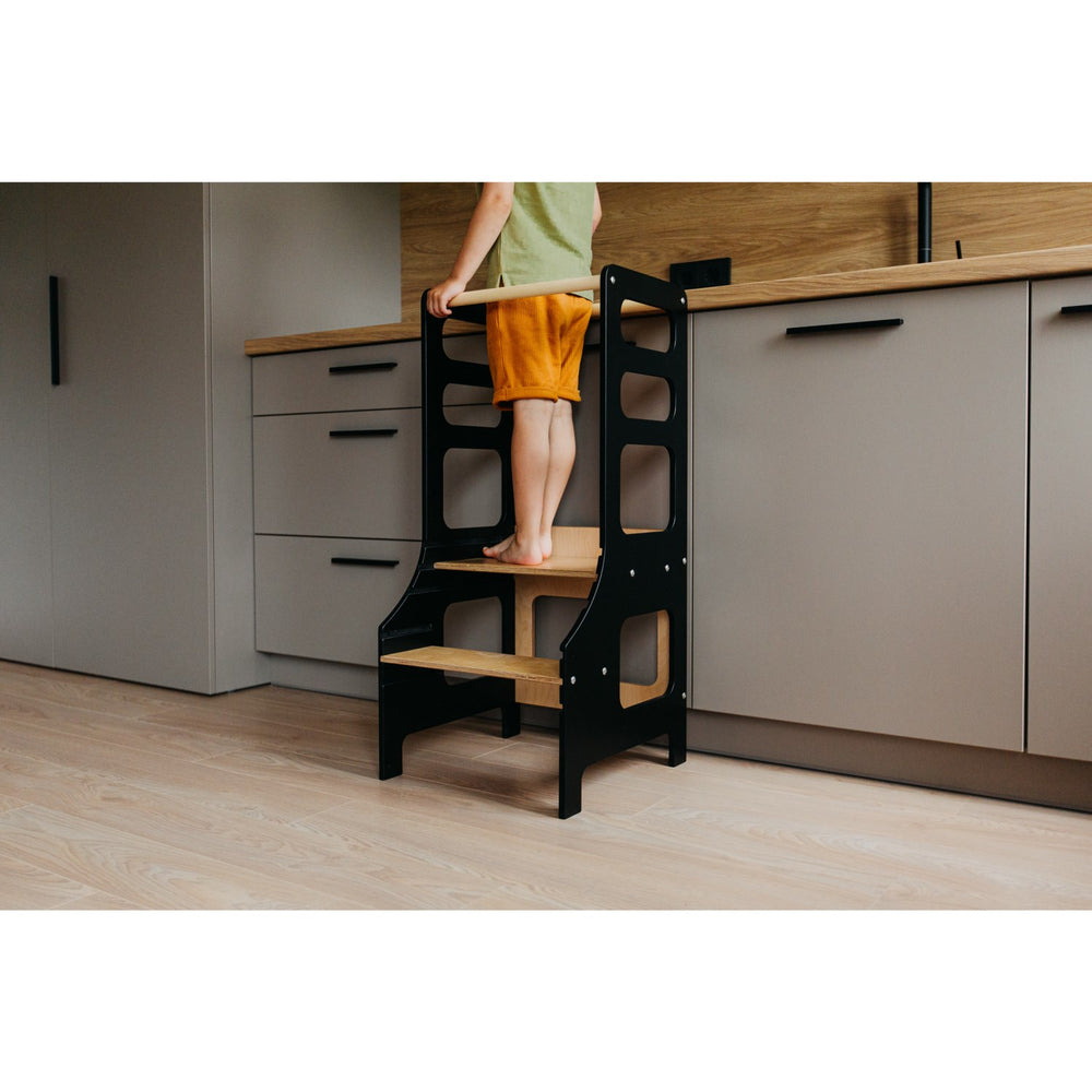 Køb Duck Woodworks Læringstårn Justerbart Black