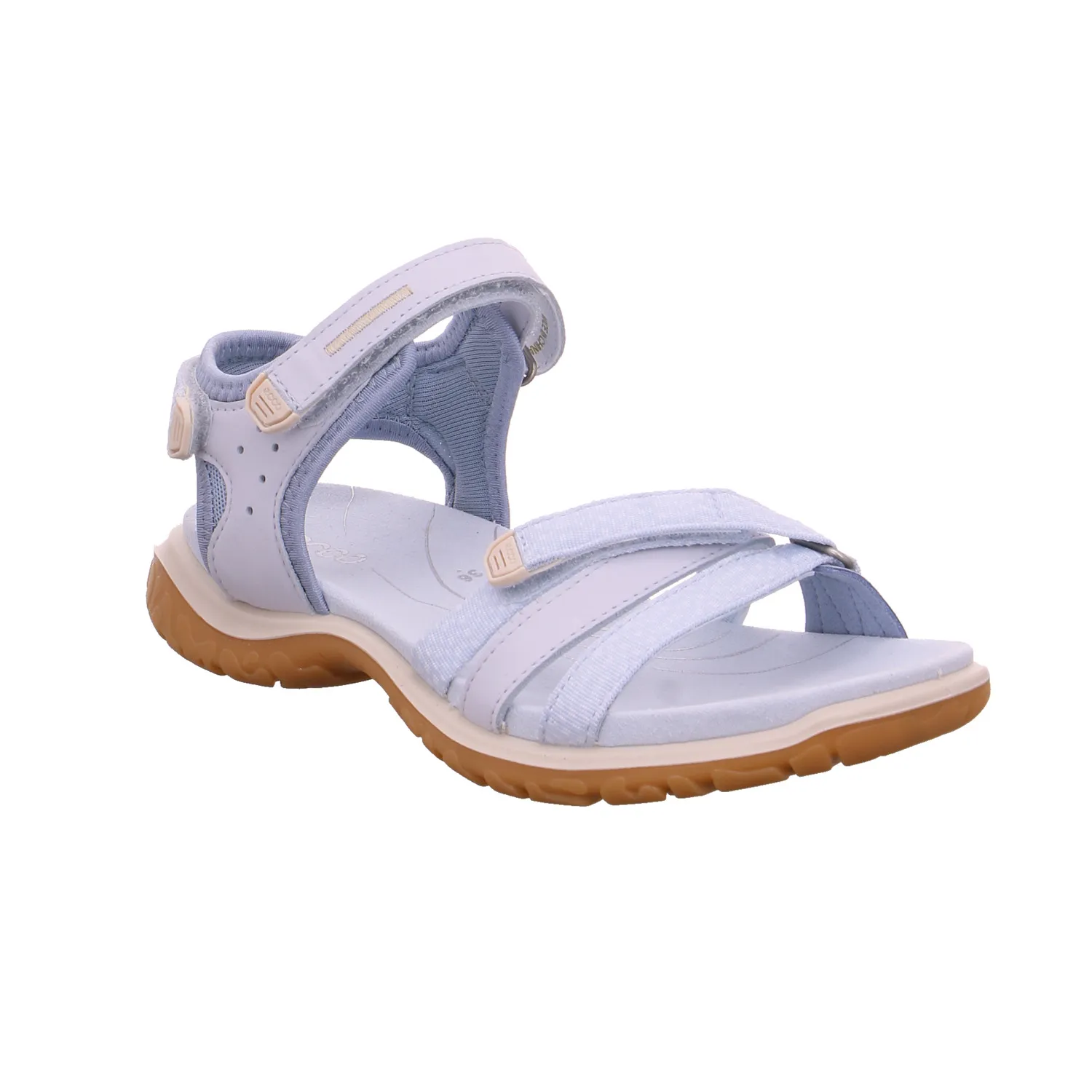 ECCO Trekking-Sandalette Hellblau Leder