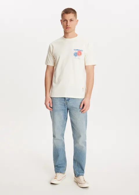 T-shirt met print San Remo geel (GEE.VA)