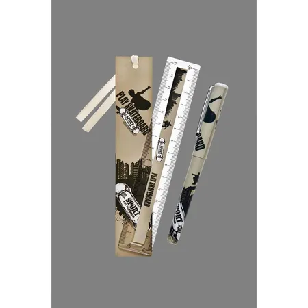 Idena Schulset Play Skateboard, 3-teiliges Set