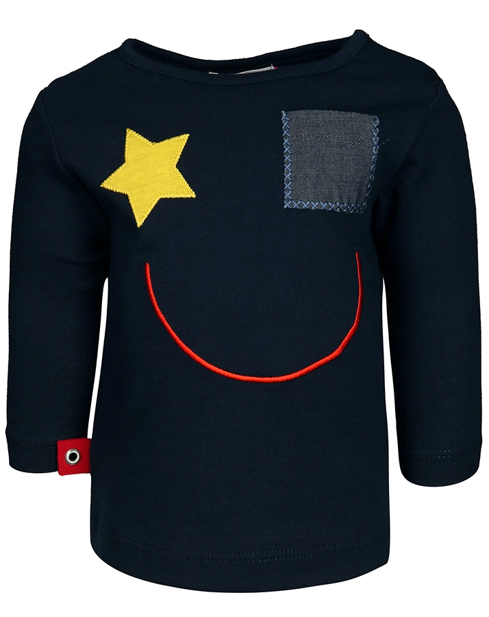 Langarmshirt SMILEY in dunkelblau