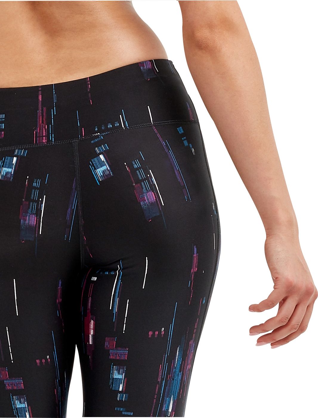 Print Mid-Rise Compression Tights W FBY/WHT/Freqency Boysenberry/W