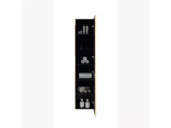Colonne de rangement 160 cm chêne clair Aqualinea