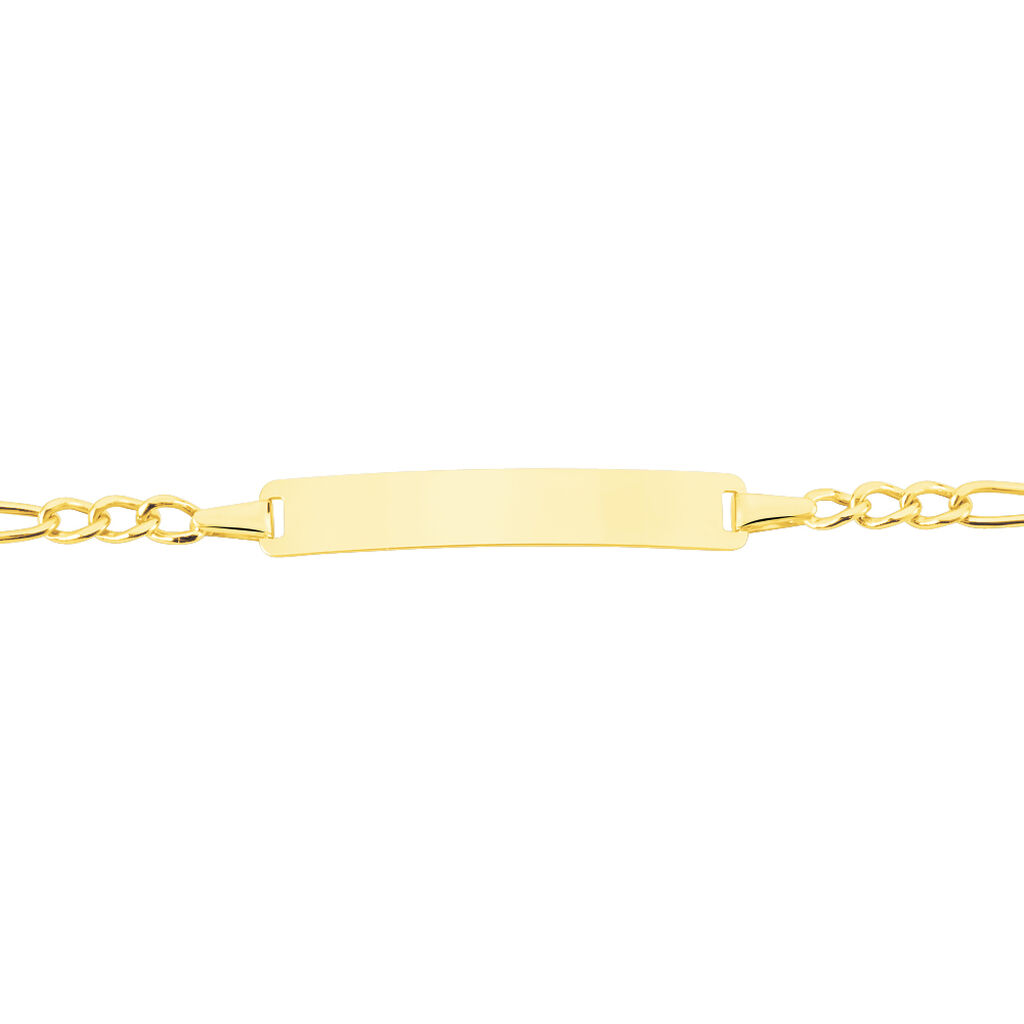 Bracelet Identité Bartolomee Maille Alternee 1/3 Or Jaune