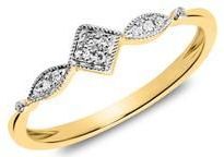 14k gouden ring met Diamanten