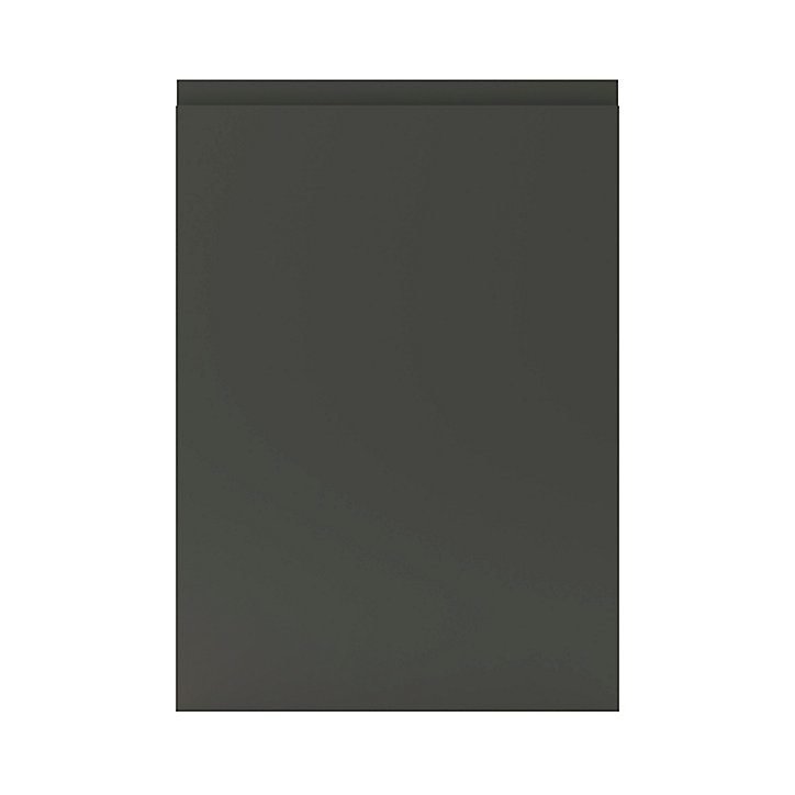 Porte de meuble de cuisine Garcinia gris anthracite brillant l. 50 cm x H. 72 cm GoodHome