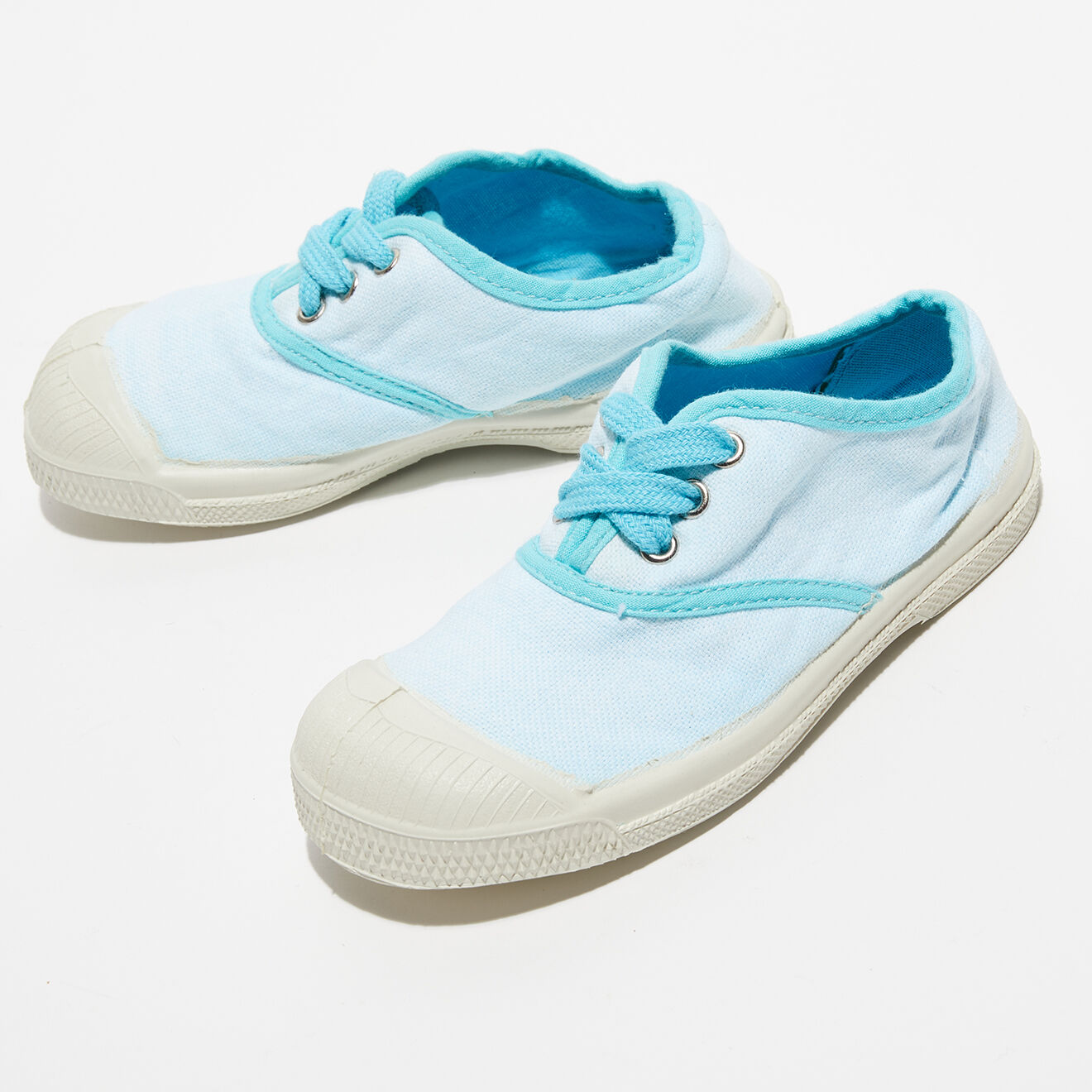 Bensimon Tennis basses  Lacet Colorpiping bleues