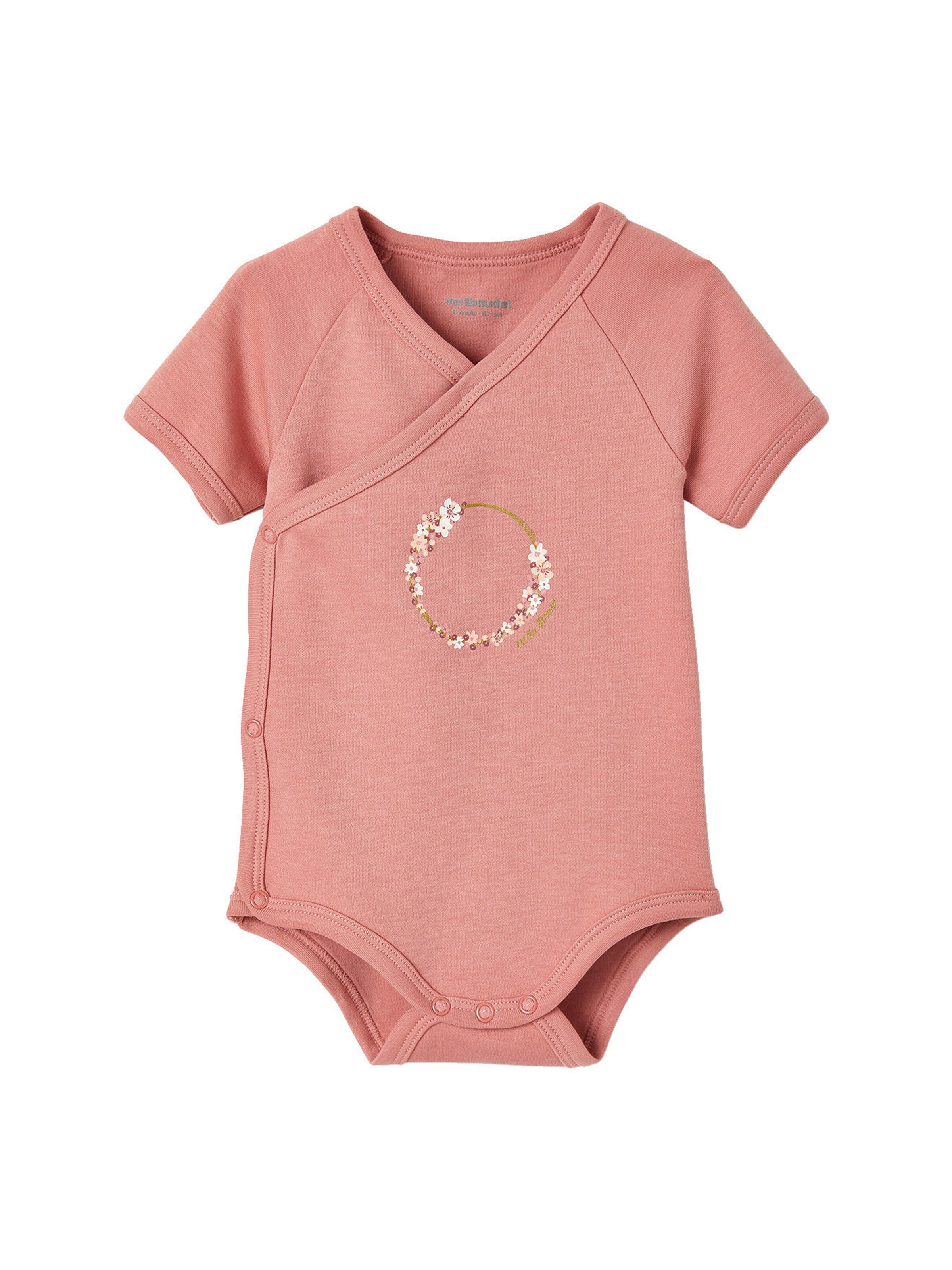Vertbaudet 5er-Pack Baby Wickelbodys hellrosa