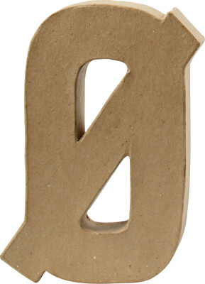 Bogstav Til Pynt - Ø - Stort Bogstav - Papmaché - 20,5X14,5 CM