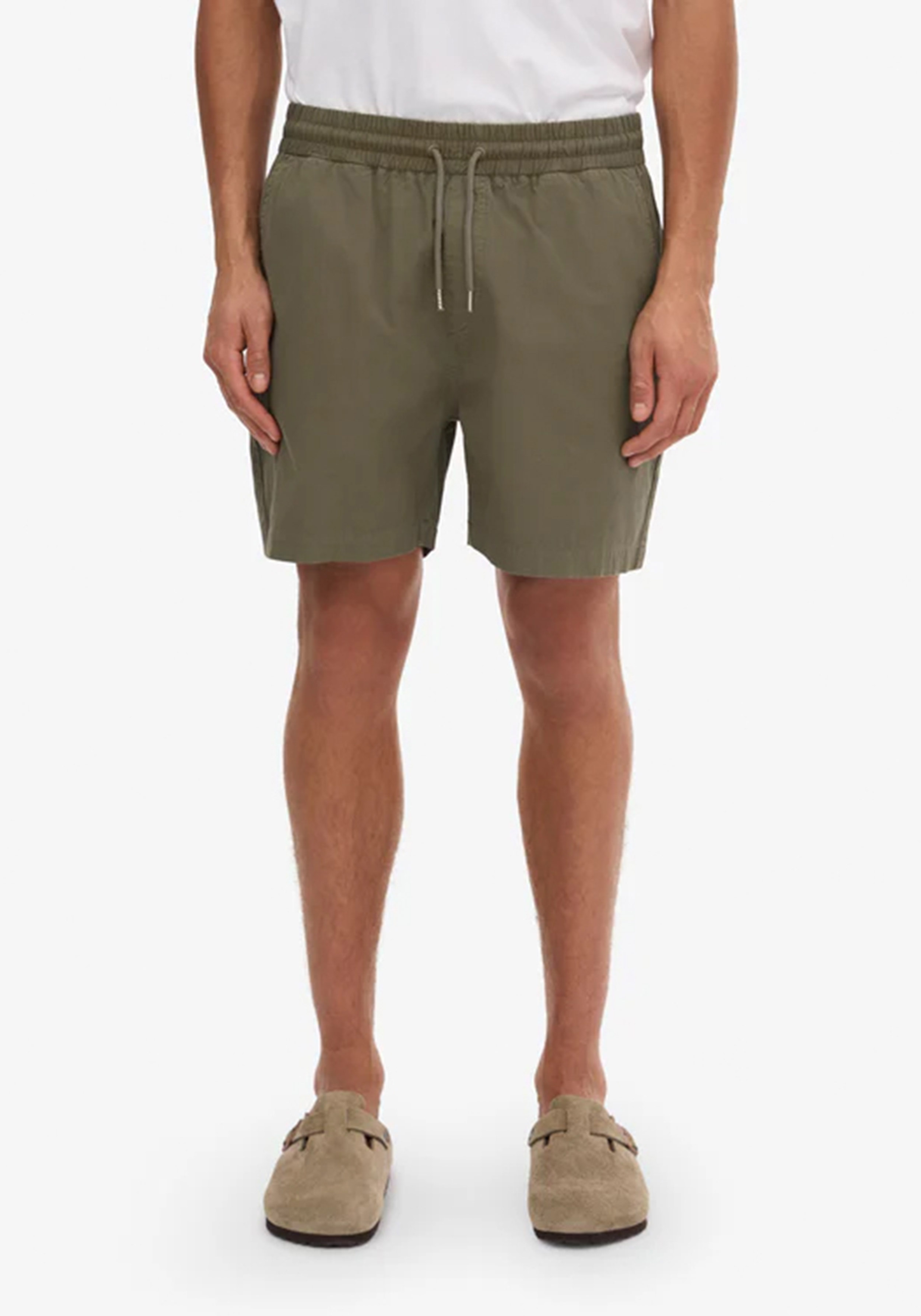Colorful Standard Herren-Twill-Shorts Dusty Olive