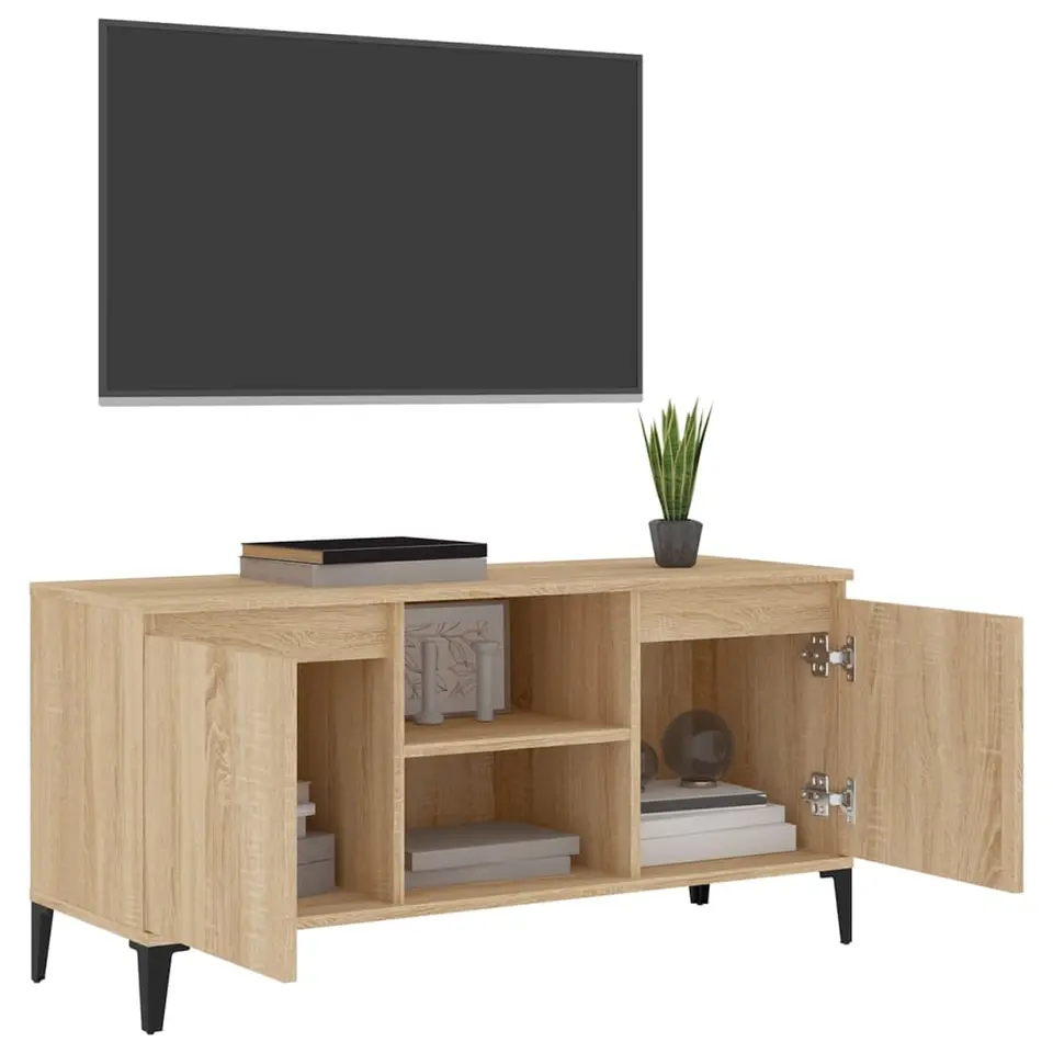 vidaXL - Tv-kast - Bruin - Bewerkt hout