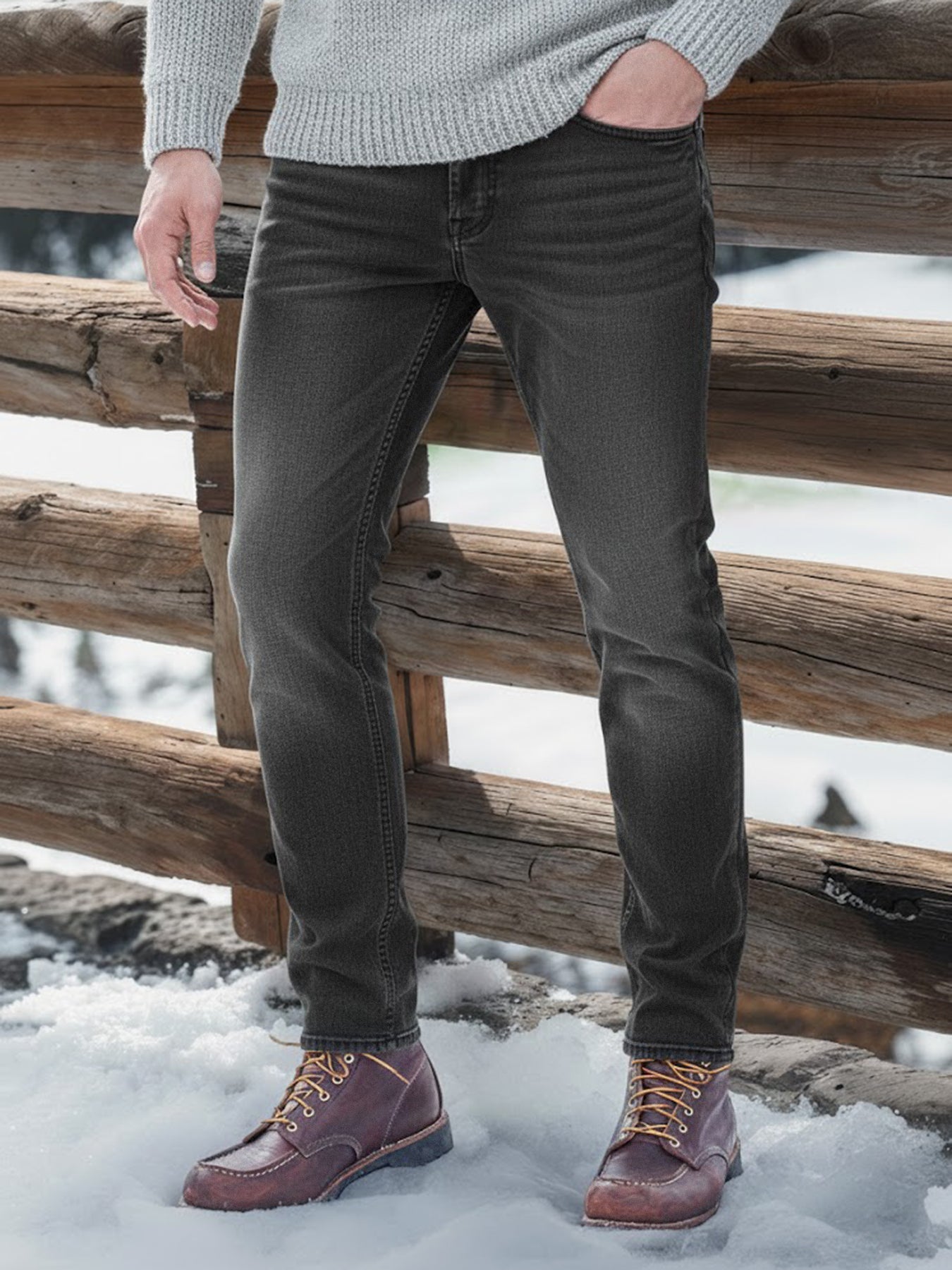 BAXTER 5-Pocket-Denim, RELAXED FIT, unifarben