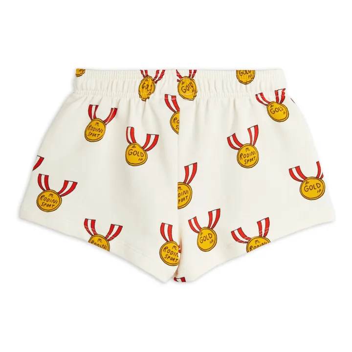 Mini Rodini Short Médaille Coton Bio | Ecru