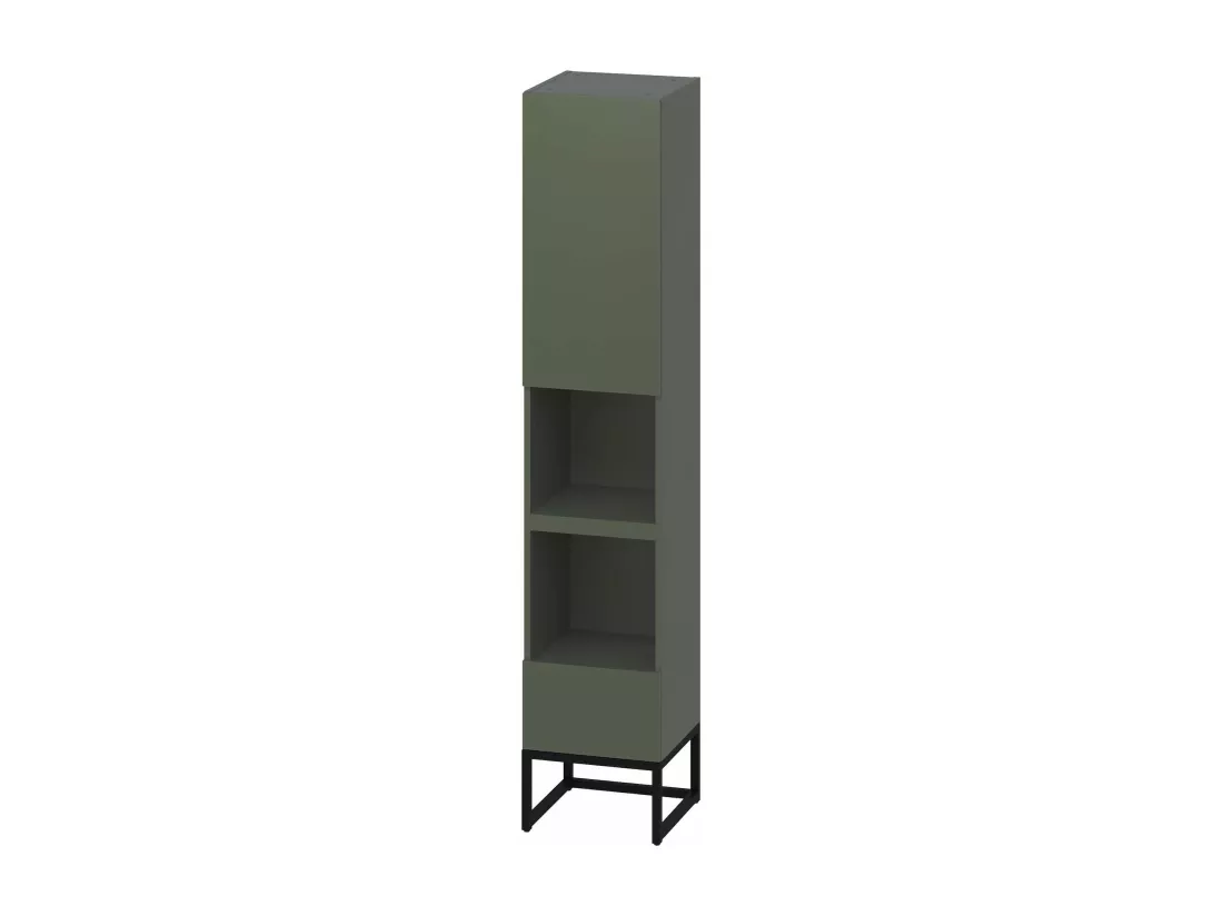 Colonne de salle de bain SPA 1 porte 1 tiroir 180x35x35 cm vert T-BATH
