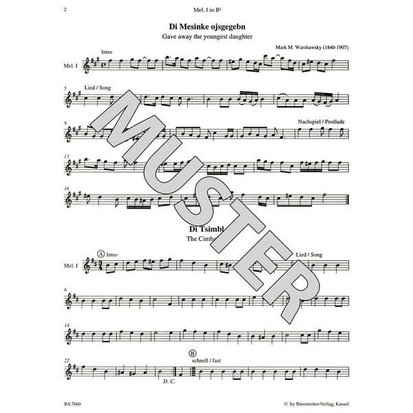 Bärenreiter combocom Klezmer