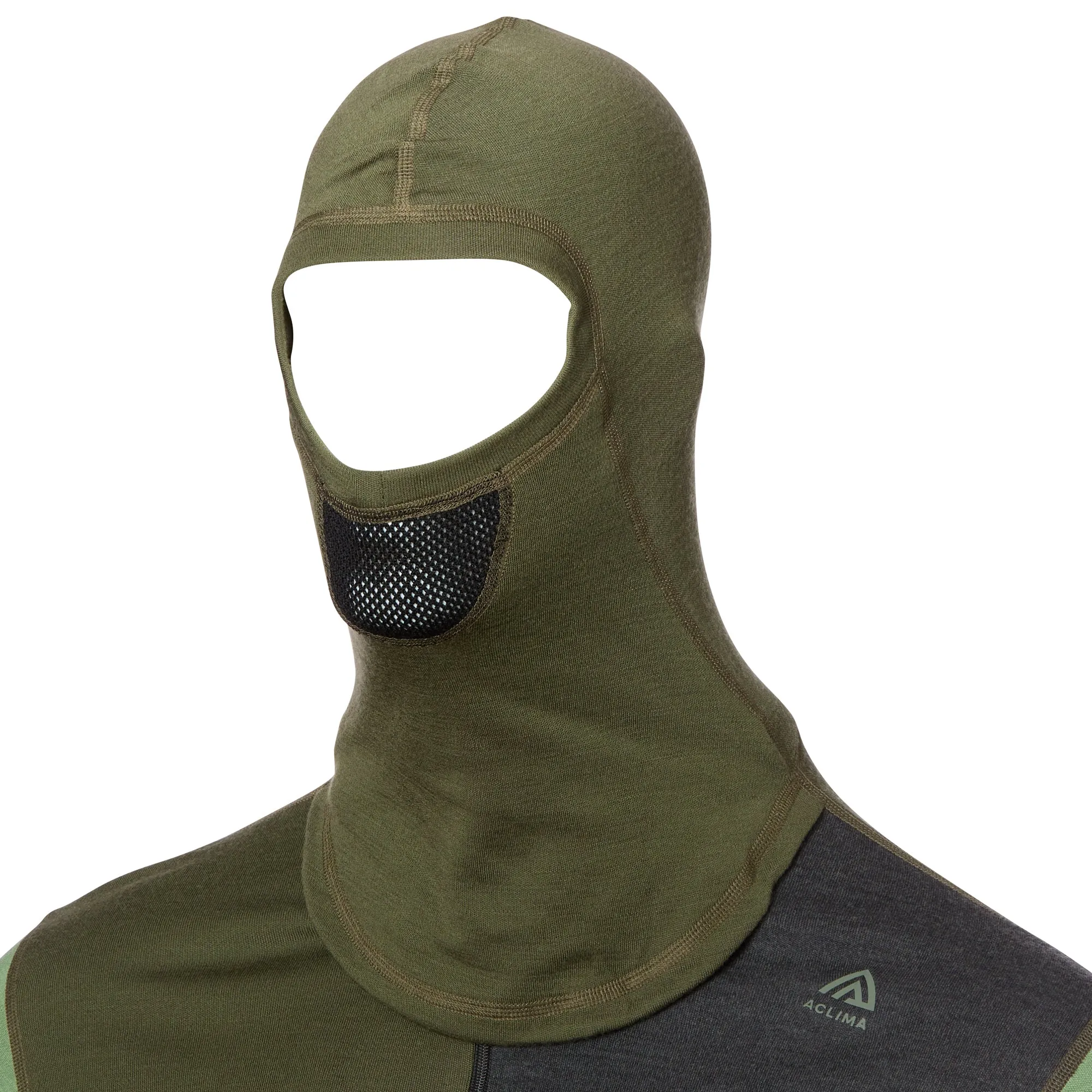 Aclima -  Aclima Hoodie WarmWool Sweater Zip olive night dill melange