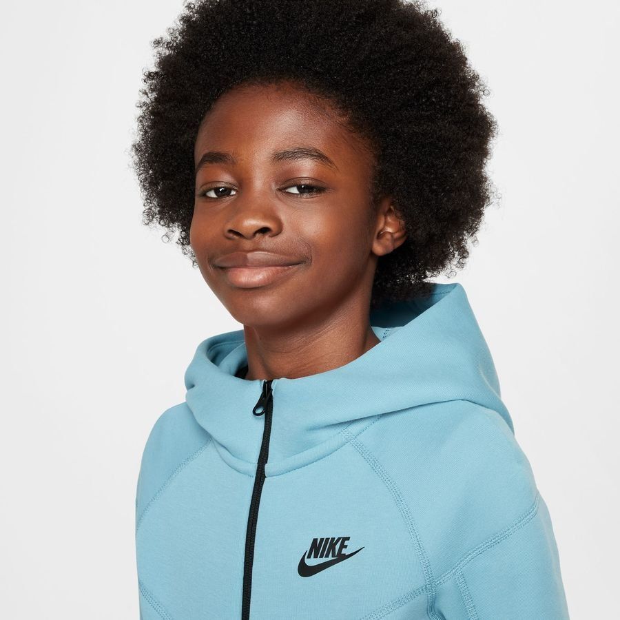 Nike Sweat à Capuche NSW Tech Fleece 24 - Turquoise/Noir Enfant