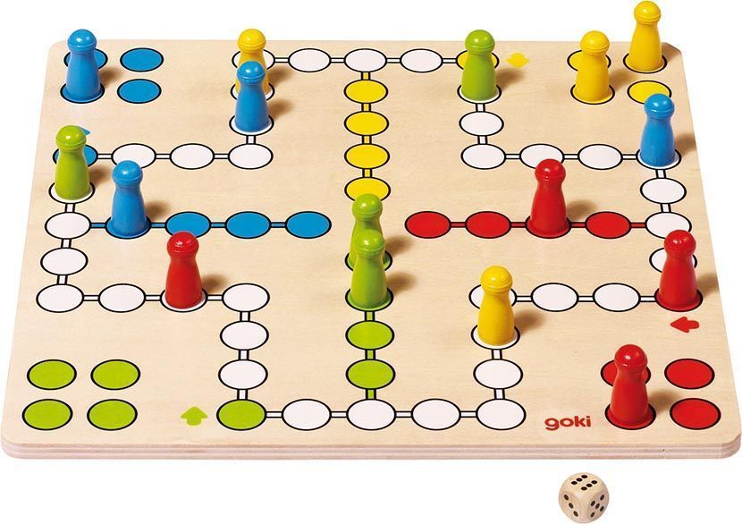 Brettspiel LUDO GOKI BASIC aus Holz