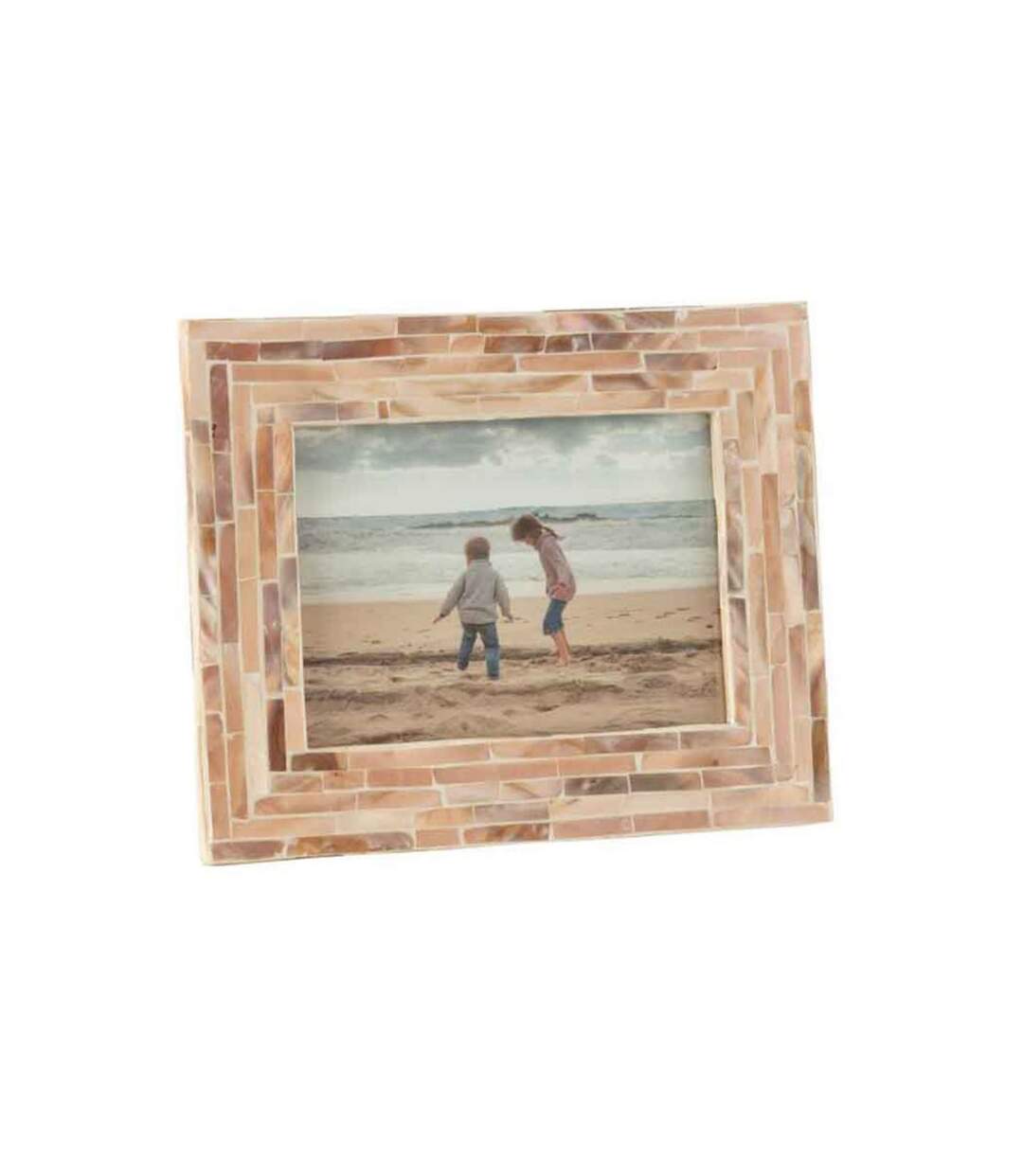 Paris Prix - Cadre Photo En Bois Déco nuye 12x17cm Beige