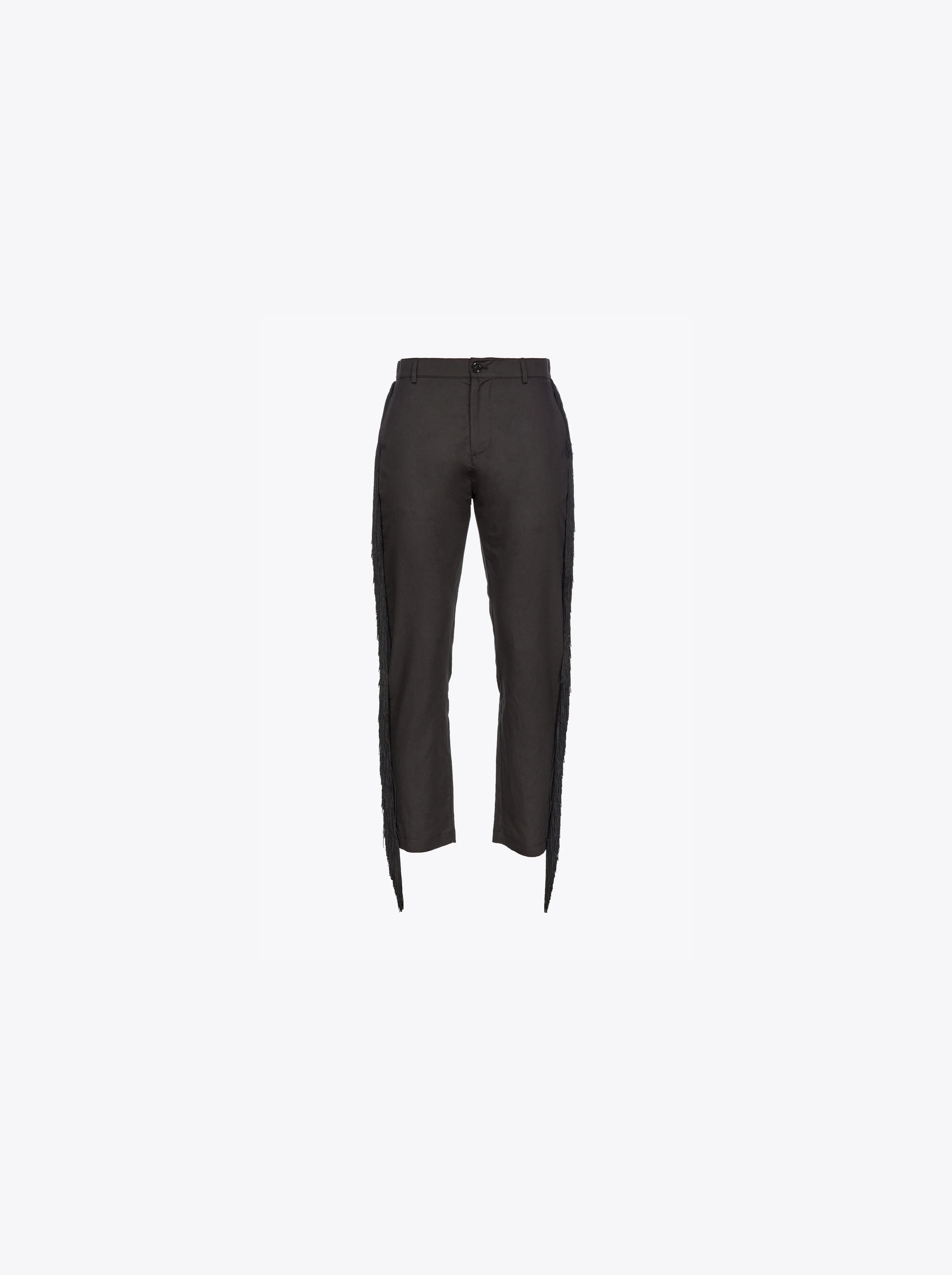 Pantalon à franges latérales | Noir