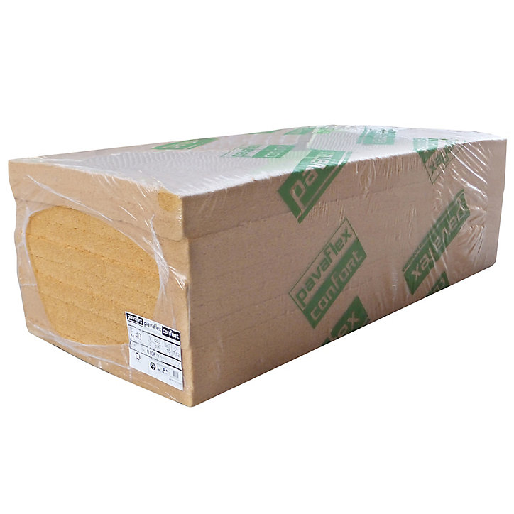 Panneau de fibre de bois Soprema 122 x 57,5 cm ep. 100 mm 2.6m²K/W (vendu par lot 4 panneaux)
