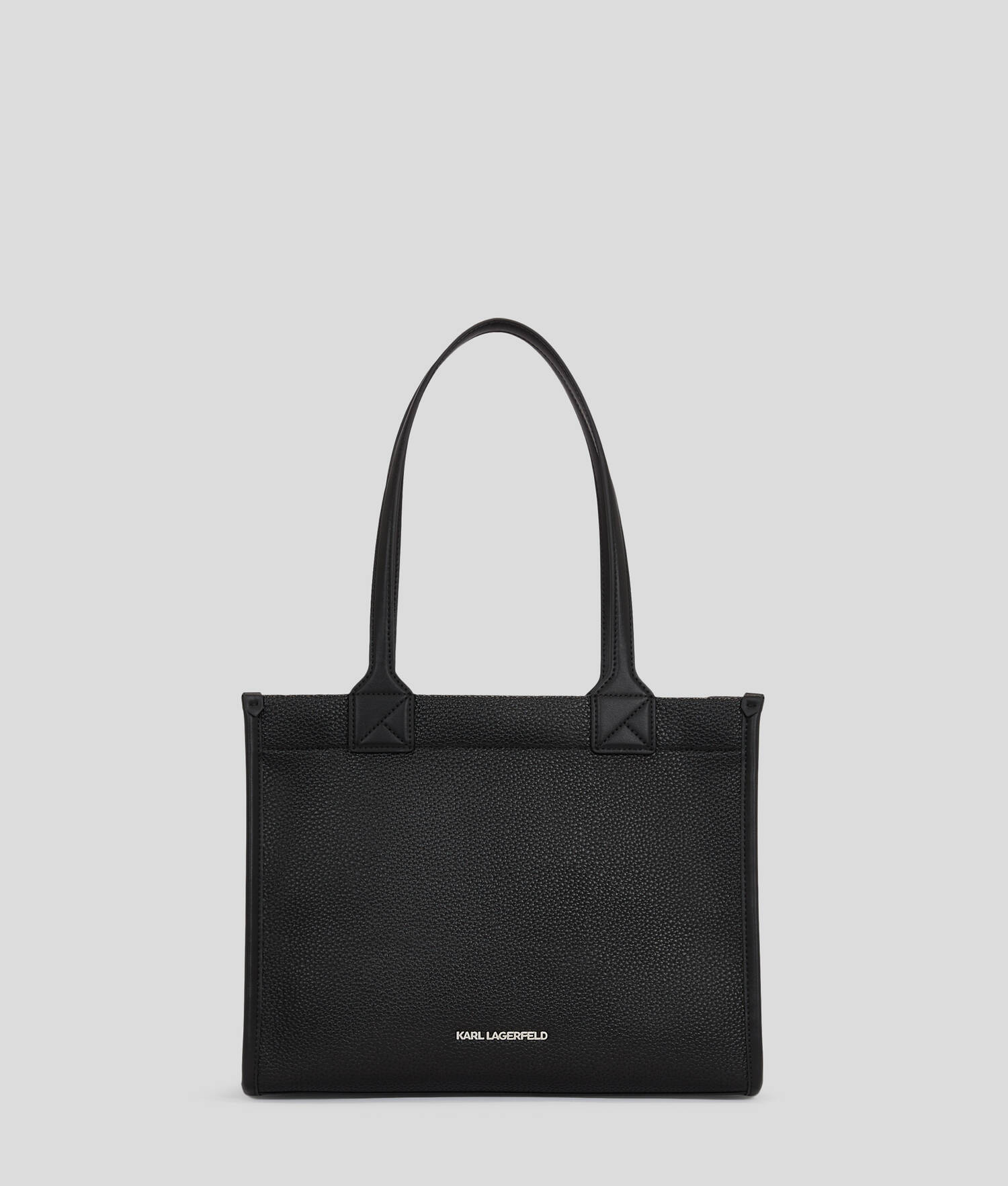 CABAS DE TAILLE MOYENNE EN CUIR GRAINÉ K/SKUARE - Noir
