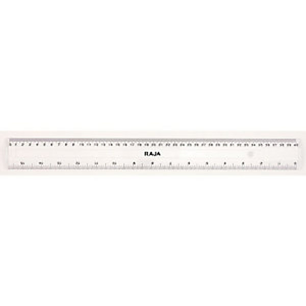 Règle Raja plate plastique transparente graduée 40 cm