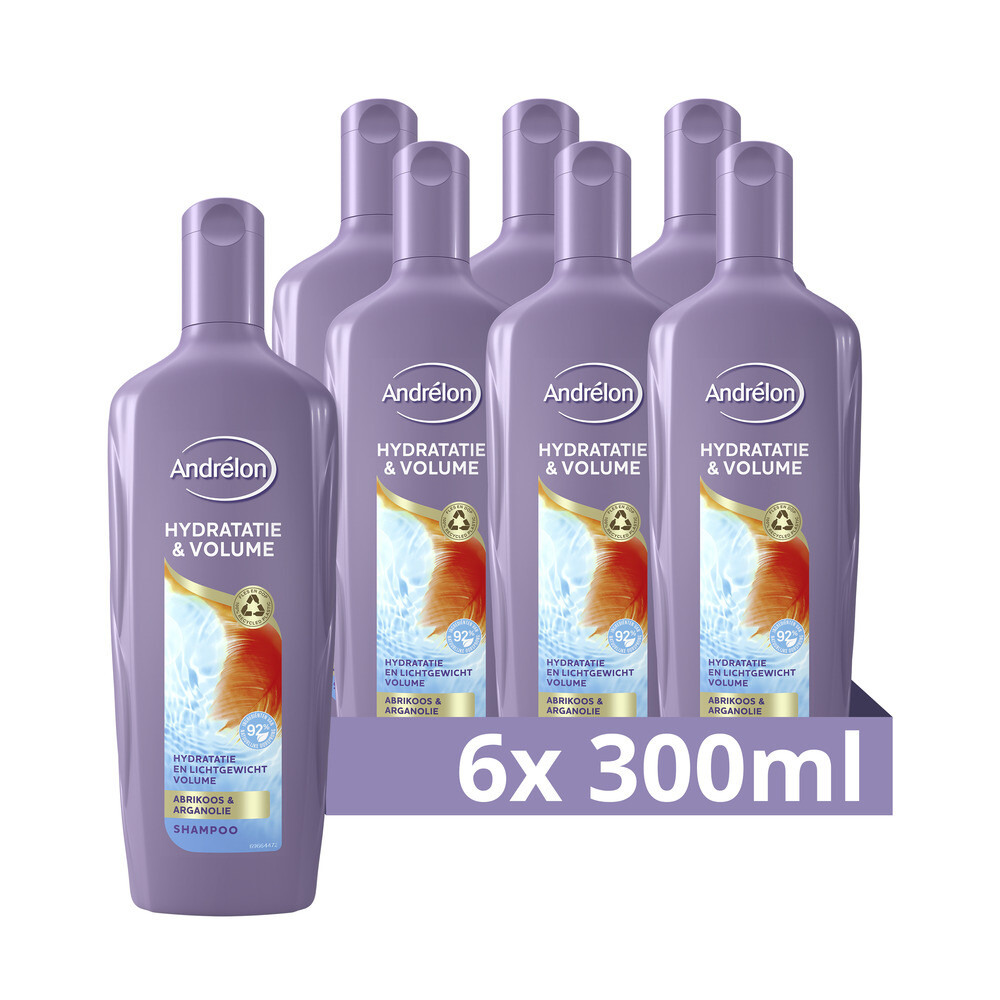 6x Andrelon Shampoo Hydratatie & Volume300 ml