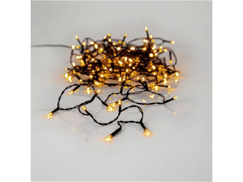 Star Trading LED Lichterkette Golden 12.6 m, 180 Lampen Lichterkette für den Aussen- und Innenbereich