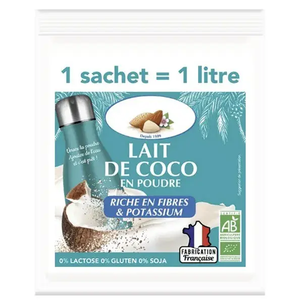 LA MANDORLE - Leite de Coco em Pó - 1 Sachê de 80g = 1L