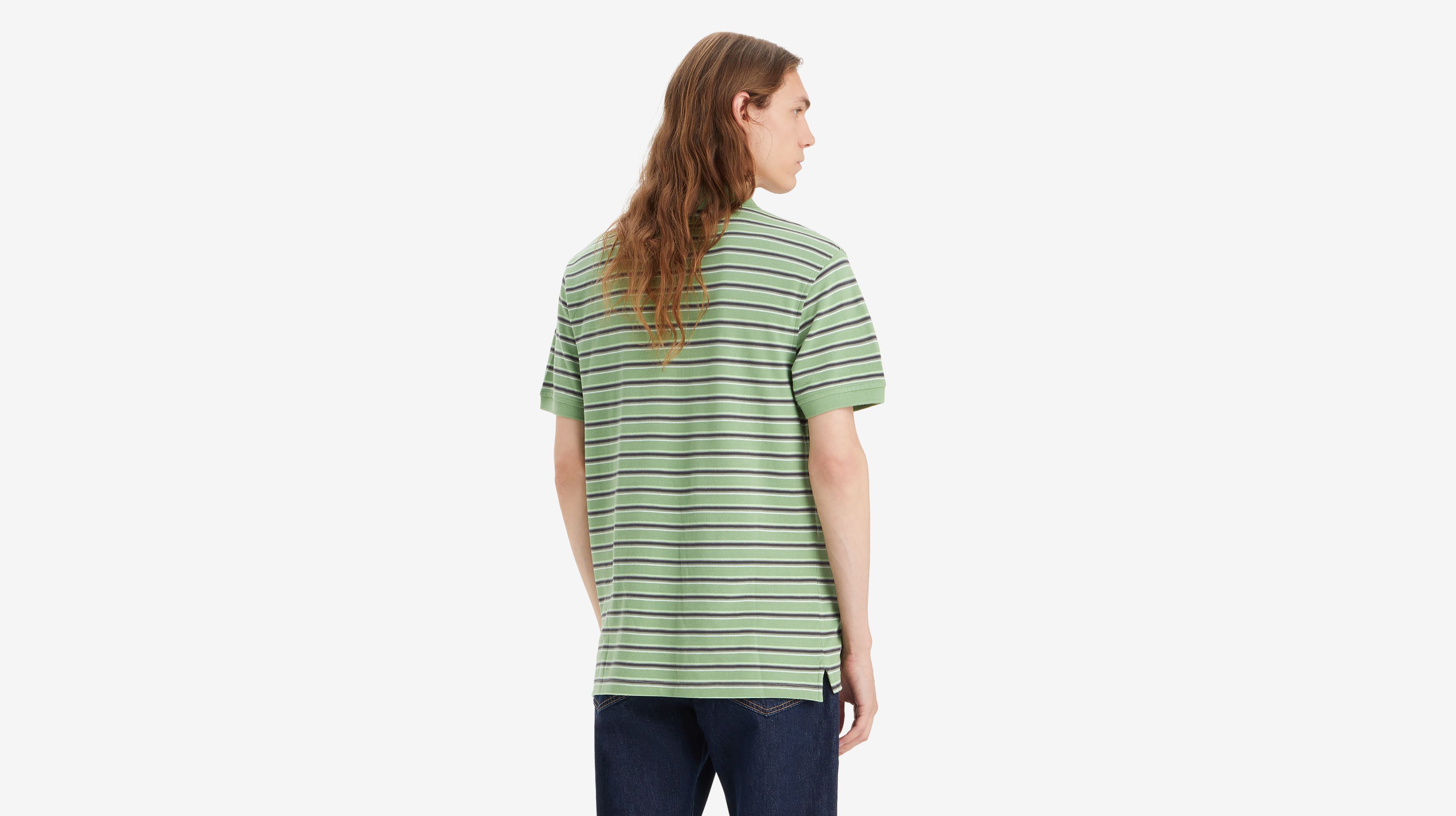Polo Housemark - Hopscotch Stripe Aspen Green - Vert