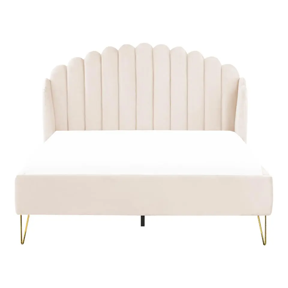 AMBILLOU - Tweepersoonsbed - Goud - 140 x 200 cm - Fluweel