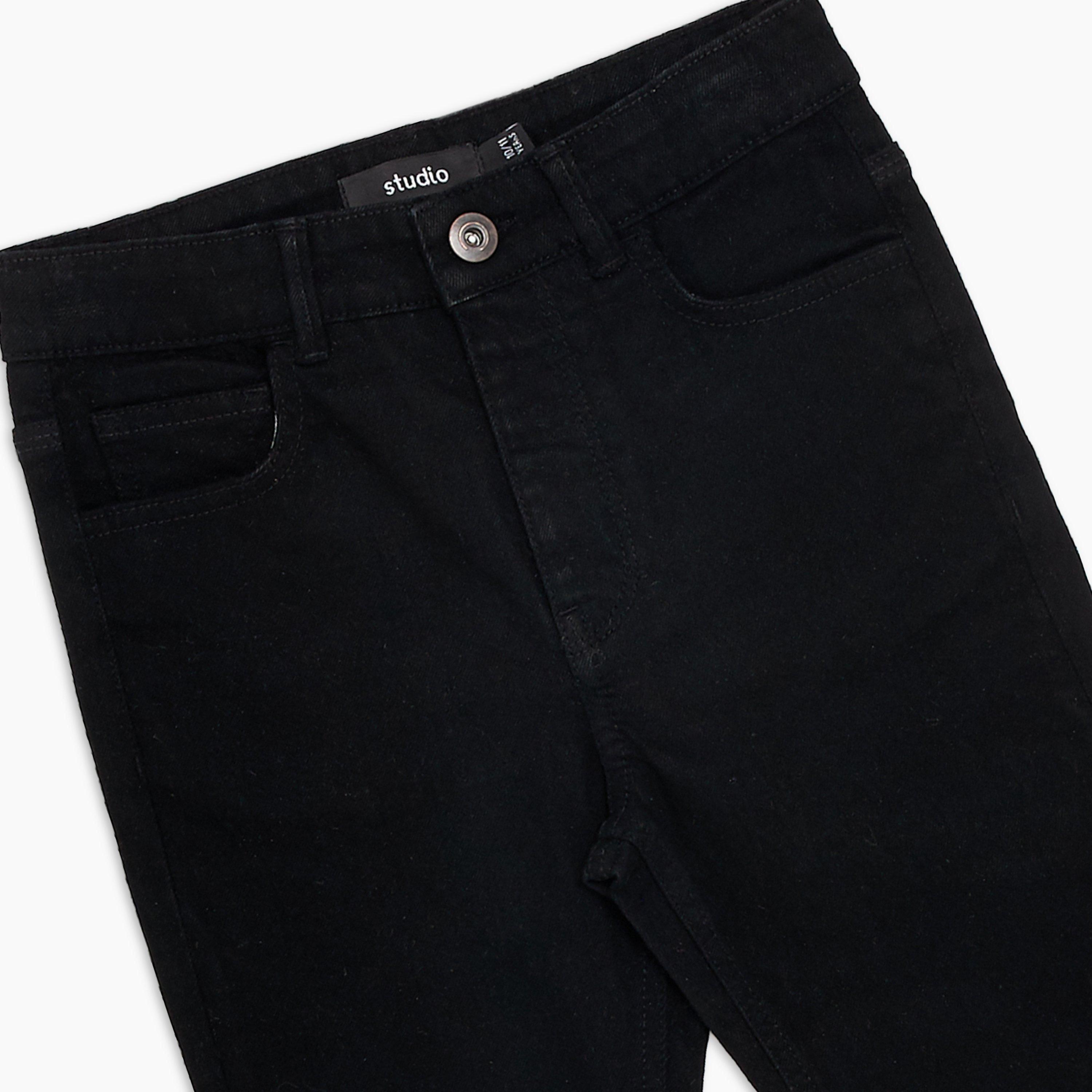 Studio Studio Older Boys Skinny Jeans Black