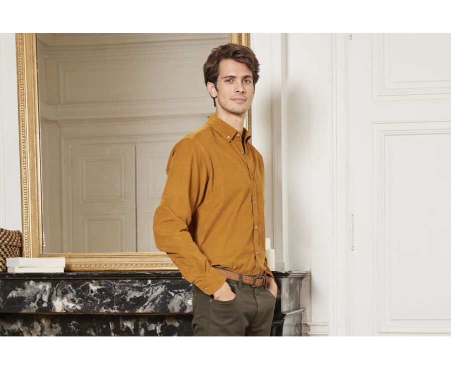 Chemise en velours Caramel - WAYNE