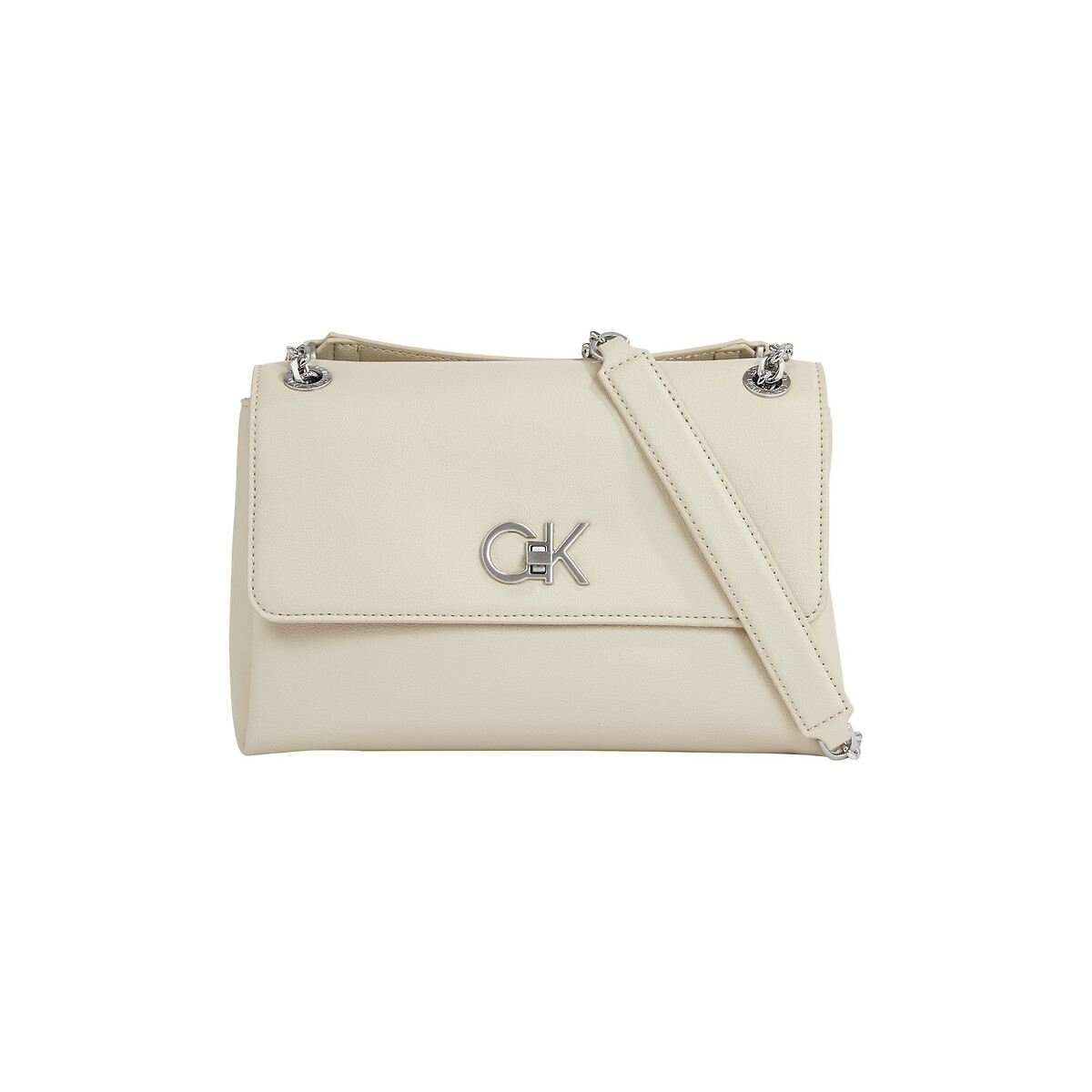 CALVIN KLEIN<br>Bolsa com aba e alça de ombro