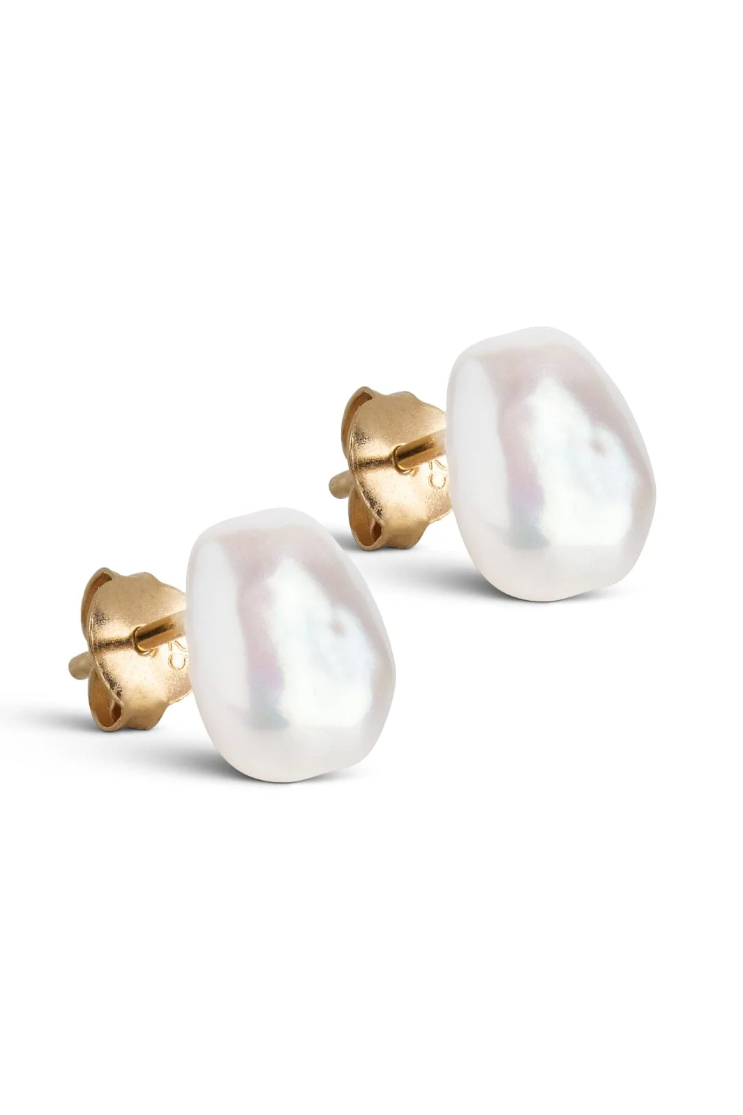 Enamel Copenhagen Studs, Baroque Pearl