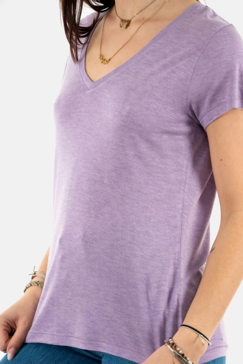 tee shirt superdry studios slub vee neck 9kb purple metallic