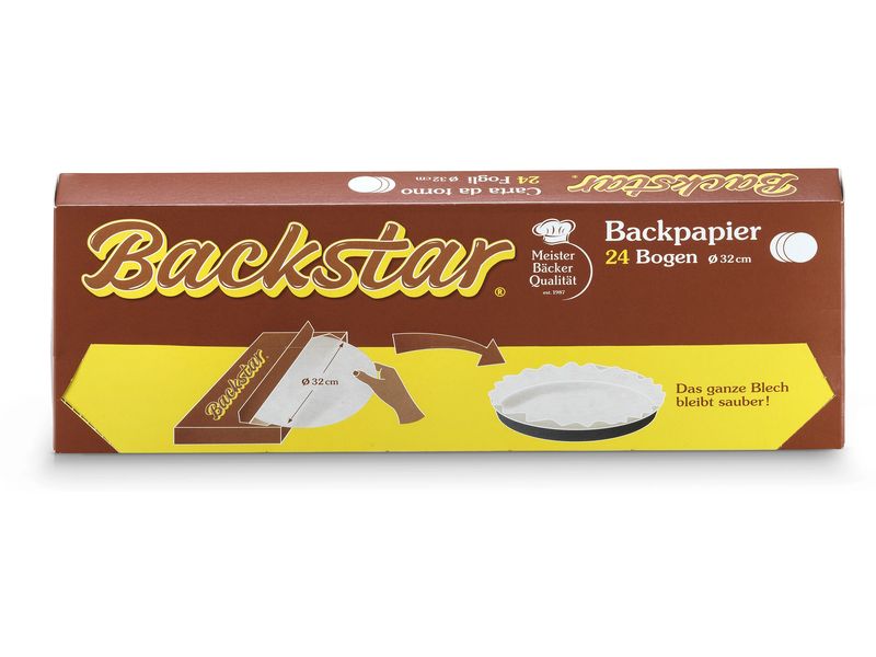 Backstar Backpapier Rund 24 Stück Rundes Backpapier für Kuchenform