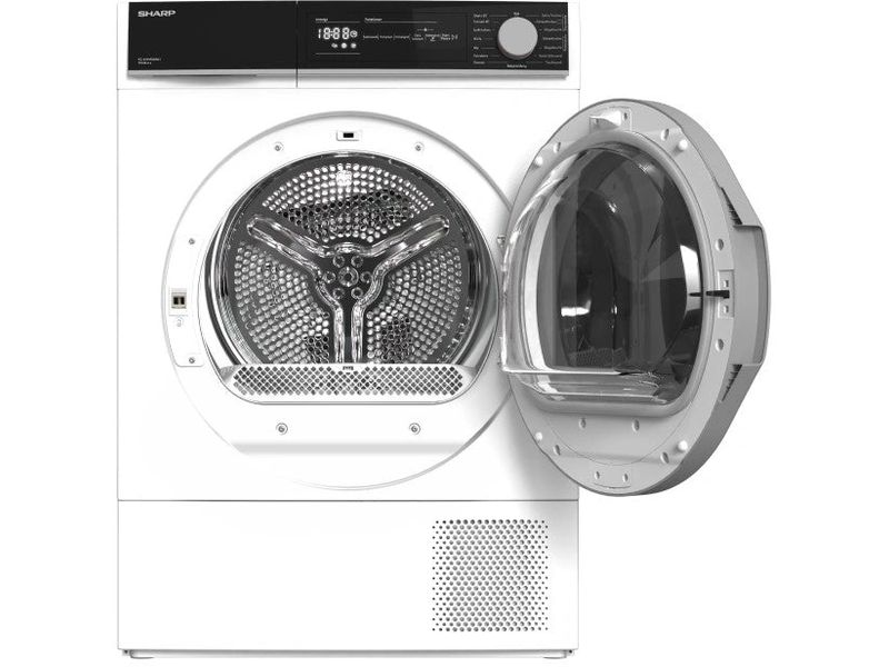 Sharp Wäschetrockner KD-NHH9S8GW3-DE Rechts Wärmepumpentrockner