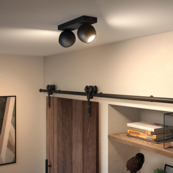 Philips Hue Buckram opbouwspot 2x5W zwart incl. switch en bluetooth