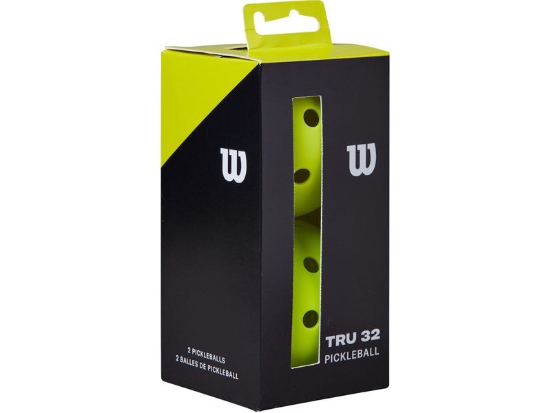 Wilson Pickleball Bälle Tru 32 2er-Pack, Gelb Spritzgegossener Pickleball