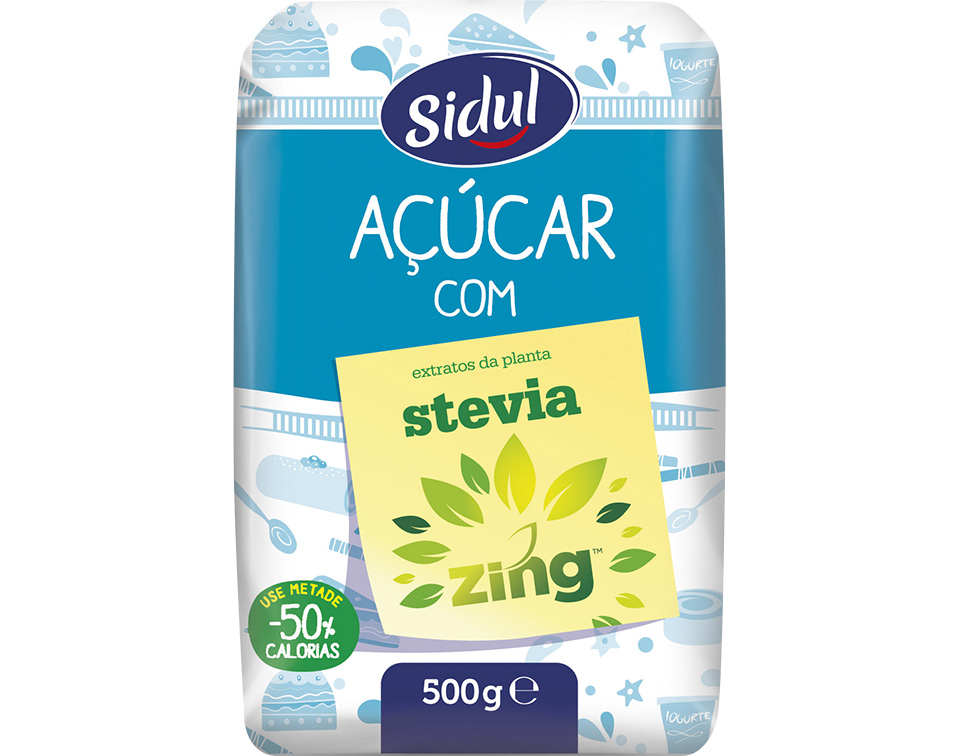 AÇÚCAR SIDUL BRANCO COM STEVIA 500G