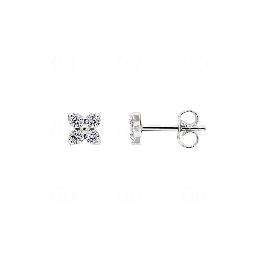 0.36 Karat Diamantohrstecker 750/18 K Weissgold