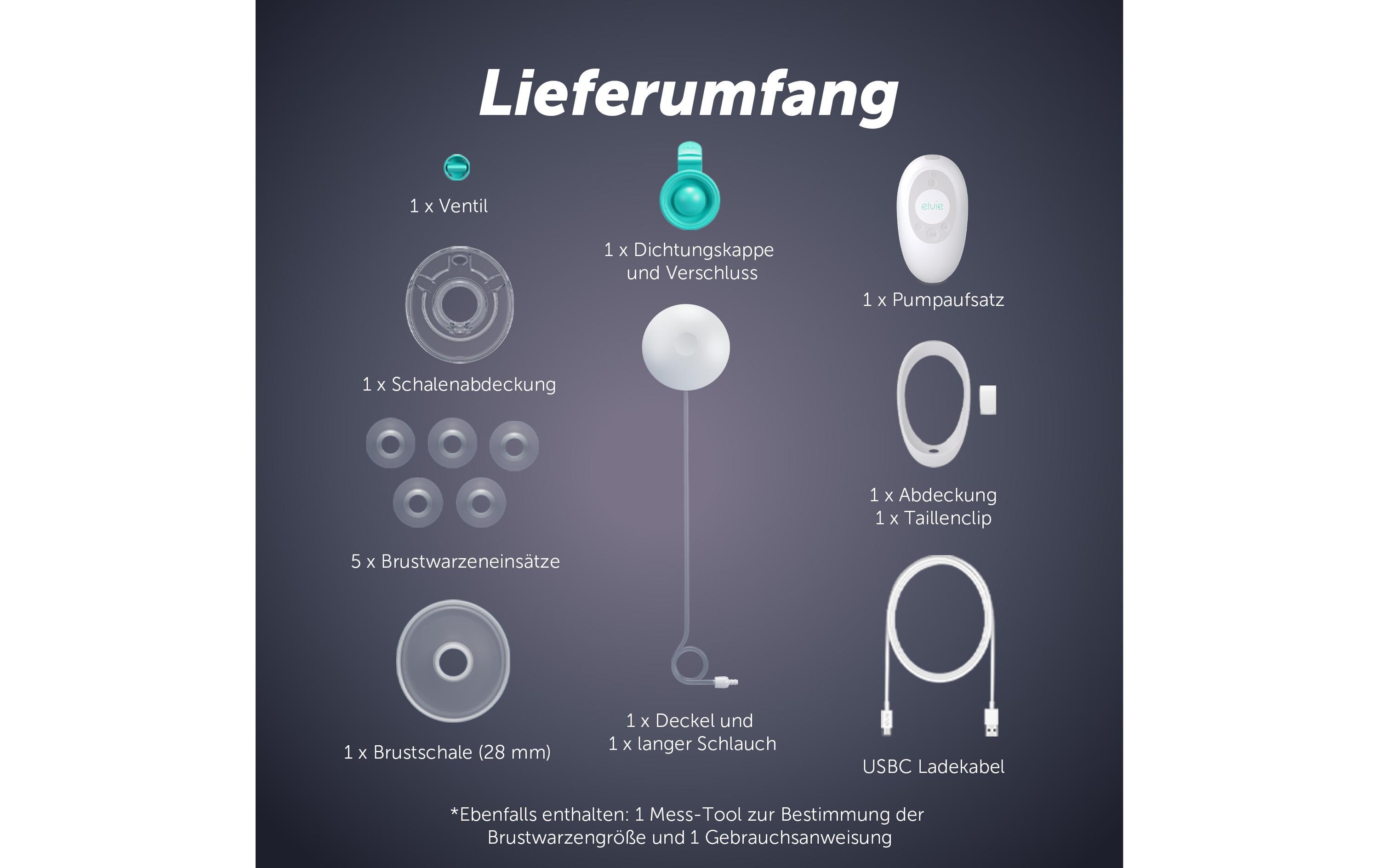 Stride 2 Single<br>Freihändige, elektrische, tragbare Milchpumpe in Krankenhausqualität