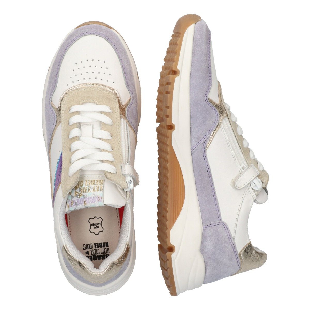 Feedhra Flow - Lage Sneakers Braqeez Paars