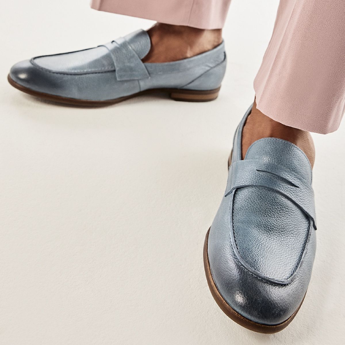 Bainville Light Blue Men Dress Shoes